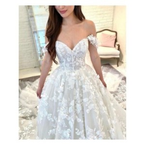 Vestidos de novia bohemios de princesa DREAM para mujer, sin hombros, escote Corazón, Apliques de encaje, vestido de novia, vest Vestidos de novia bohemios de princesa DREAM para mujer, sin hombros, escote Corazón, Apliques de encaje, vestido de novia, vest