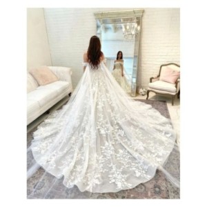 Vestidos de novia bohemios de princesa DREAM para mujer, sin hombros, escote Corazón, Apliques de encaje, vestido de novia, vest