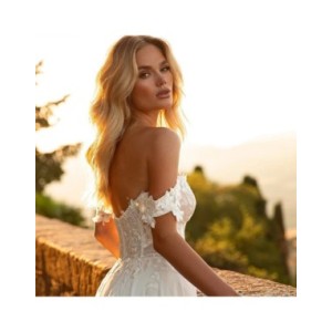 Vestidos de novia bohemios de encaje, una línea, hombros descubiertos, gasa, playa, escote Corazón, hechos A medida vestidos de 