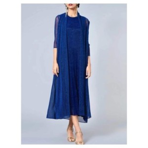 LANMREM-vestido plisado de 2 piezas para mujer, prenda de longitud media con cuello redondo, estilo elegante, ropa de moda femen