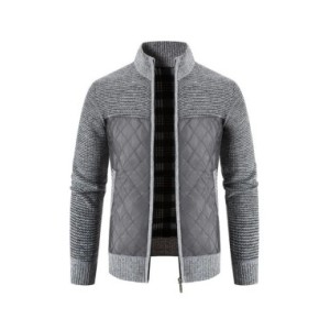 Suéter con capucha para hombre, Chaqueta de punto a cuadros de alta calidad, abrigo de invierno a la moda, ropa exterior masculi Suéter con capucha para hombre, Chaqueta de punto a cuadros de alta calidad, abrigo de invierno a la moda, ropa exterior masculi