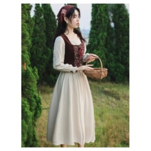 Vestido de algodón y lino de estilo francés para mujer, ropa Medieval de algodón, pradera, elegante, Mori, Retro, Vintage, para 