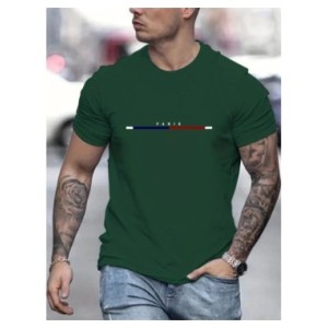 Camiseta de manga corta 100 de algodón para hombre, Camiseta holgada de París