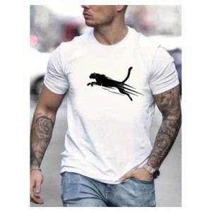 Camiseta holgada de verano para hombre, 100 algodón, estampada, Tops