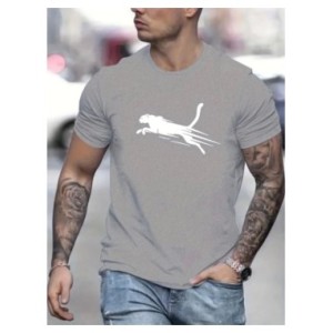 Camiseta holgada de verano para hombre, 100 algodón, estampada, Tops Camiseta holgada de verano para hombre, 100 algodón, estampada, Tops