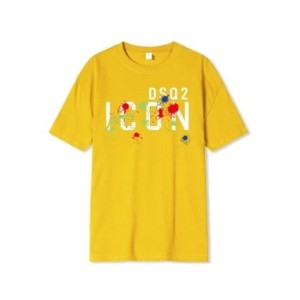 DSQ2 2023-camisetas de algodón para hombre, ropa deportiva con estampado de hoja de arce, de gran tamaño, de alta calidad, para  DSQ2 2023-camisetas de algodón para hombre, ropa deportiva con estampado de hoja de arce, de gran tamaño, de alta calidad, para