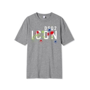 DSQ2 2023-camisetas de algodón para hombre, ropa deportiva con estampado de hoja de arce, de gran tamaño, de alta calidad, para  DSQ2 2023-camisetas de algodón para hombre, ropa deportiva con estampado de hoja de arce, de gran tamaño, de alta calidad, para