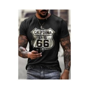 Camiseta Vintage para hombre, ropa informal de manga corta con estampado 3D, estilo Hip Hop americano, talla grande, diseño 66, 