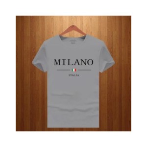 Camiseta de manga corta con estampado de letras de Milano para hombre, camisetas de lujo, ropa suelta de algodón puro, Tops suav Camiseta de manga corta con estampado de letras de Milano para hombre, camisetas de lujo, ropa suelta de algodón puro, Tops suav