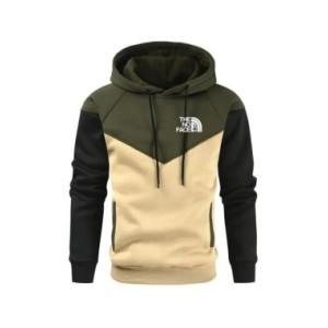 Sudadera con capucha de empalme para hombre, ropa de calle informal con estampado de The No Face, estilo Hip Hop, jersey de lana