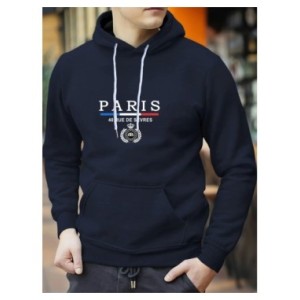 Sudadera con capucha con estampado de París para hombre, Camiseta de algodón, informal, Otoño e Invierno Sudadera con capucha con estampado de París para hombre, Camiseta de algodón, informal, Otoño e Invierno