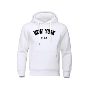 Sudadera con capucha para hombre, Jersey holgado de manga larga con estampado de la ciudad de los EE. UU., Nueva YORK, informal,