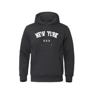 Sudadera con capucha para hombre, Jersey holgado de manga larga con estampado de la ciudad de los EE. UU., Nueva YORK, informal,
