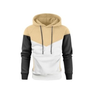 Sudadera con capucha de retales para hombre, ropa informal de lana suelta, ropa de calle cálida, Top deportivo con capucha de mo