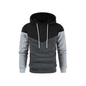 Sudadera con capucha de retales para hombre, ropa informal de lana suelta, ropa de calle cálida, Top deportivo con capucha de mo Sudadera con capucha de retales para hombre, ropa informal de lana suelta, ropa de calle cálida, Top deportivo con capucha de mo
