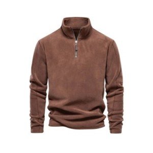 AIOPESON-Chaqueta polar gruesa y cálida para hombre, jersey con cremallera y cuello, sudadera de marca de calidad, chaqueta de c AIOPESON-Chaqueta polar gruesa y cálida para hombre, jersey con cremallera y cuello, sudadera de marca de calidad, chaqueta de c
