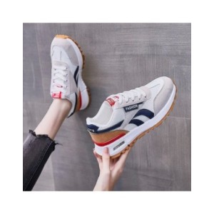 Zapatillas de deporte para Mujer, zapatos deportivos informales a la moda, con cordones, de malla transpirable, para correr, 36-