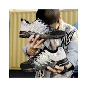 Zapatillas de correr clásicas transpirables para hombre, zapatos de malla cómodos y ligeros para exteriores, zapatillas sin cord Zapatillas de correr clásicas transpirables para hombre, zapatos de malla cómodos y ligeros para exteriores, zapatillas sin cord