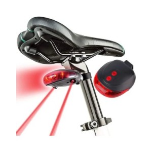 Luz trasera roja para bicicleta de montaña, luz láser intermitente de advertencia, piezas de ciclismo