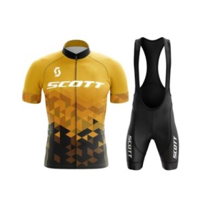 SCOTT-Conjunto de Maillot y pantalones cortos para ciclismo, traje de manga corta para bicicleta, 2024