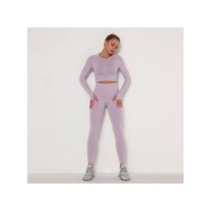 Conjuntos de Yoga de manga larga para mujer, ropa deportiva de entrenamiento para gimnasio, traje deportivo para Fitness, Leggin Conjuntos de Yoga de manga larga para mujer, ropa deportiva de entrenamiento para gimnasio, traje deportivo para Fitness, Leggin