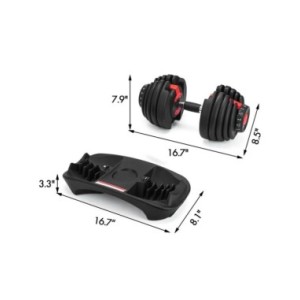 Mancuernas ajustables para entrenamiento físico, tonifica tu fuerza y desarrolla tus músculos, 24KG, 5-52.5 libras Mancuernas ajustables para entrenamiento físico, tonifica tu fuerza y desarrolla tus músculos, 24KG, 5-52.5 libras