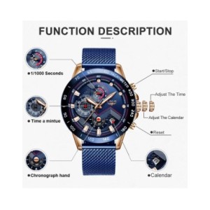 LIGE-reloj de oro rosa de lujo para mujer, pulsera deportiva de cuarzo, resistente al agua, novedad