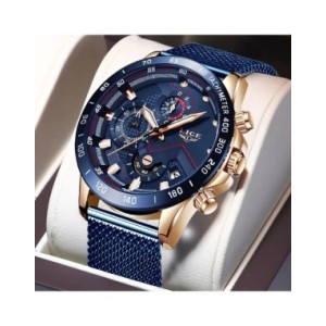 LIGE-reloj de oro rosa de lujo para mujer, pulsera deportiva de cuarzo, resistente al agua, novedad