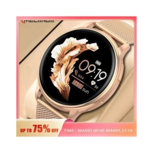 Reloj inteligente con Bluetooth para hombre y mujer, pulsera de acero con Dial personalizado, seguimiento de actividad deportiva