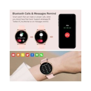 Reloj inteligente con Bluetooth para hombre y mujer, pulsera de acero con Dial personalizado, seguimiento de actividad deportiva