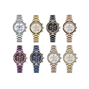 REWARD-Reloj de pulsera con correa de acero inoxidable para mujer, relojes de cuarzo, cronógrafo, calendario, resistente al agua