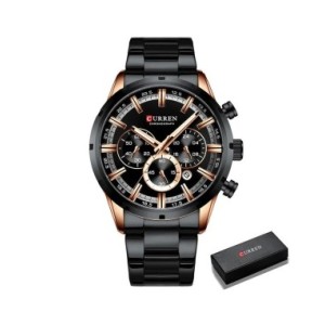CURREN Reloj Lujoso para Hombre, Marca Superior, Cuarzo, Deportivo, Reloj Masculino, Acero Original, Impermeable, Cronógrafo de  CURREN Reloj Lujoso para Hombre, Marca Superior, Cuarzo, Deportivo, Reloj Masculino, Acero Original, Impermeable, Cronógrafo de
