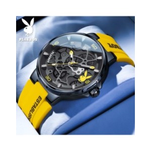 PLAYBOY-Reloj de pulsera luminoso para hombre, cronógrafo de cuarzo, informal, resistente al agua, de lujo, de alta calidad PLAYBOY-Reloj de pulsera luminoso para hombre, cronógrafo de cuarzo, informal, resistente al agua, de lujo, de alta calidad