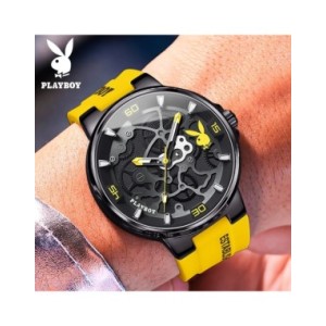 PLAYBOY-Reloj de pulsera luminoso para hombre, cronógrafo de cuarzo, informal, resistente al agua, de lujo, de alta calidad PLAYBOY-Reloj de pulsera luminoso para hombre, cronógrafo de cuarzo, informal, resistente al agua, de lujo, de alta calidad