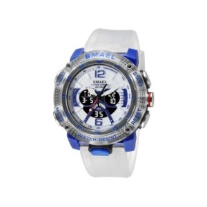 SMAEL-reloj deportivo para hombre, cronómetro analógico de cuarzo con pantalla Digital LED, resistente al agua, color verde y na SMAEL-reloj deportivo para hombre, cronómetro analógico de cuarzo con pantalla Digital LED, resistente al agua, color verde y na
