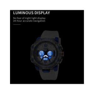 SMAEL-reloj deportivo para hombre, cronómetro analógico de cuarzo con pantalla Digital LED, resistente al agua, color verde y na SMAEL-reloj deportivo para hombre, cronómetro analógico de cuarzo con pantalla Digital LED, resistente al agua, color verde y na