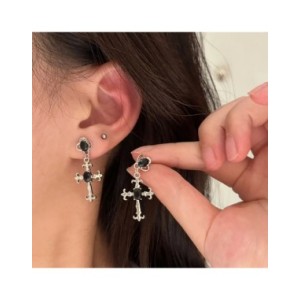 Pendientes de Cruz gótica negra para mujer, joyería Punk para Halloween, creatividad, moda, joyería de declaración hermosa, rega Pendientes de Cruz gótica negra para mujer, joyería Punk para Halloween, creatividad, moda, joyería de declaración hermosa, rega