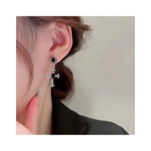 Pendientes de Cruz gótica negra para mujer, joyería Punk para Halloween, creatividad, moda, joyería de declaración hermosa, rega Pendientes de Cruz gótica negra para mujer, joyería Punk para Halloween, creatividad, moda, joyería de declaración hermosa, rega