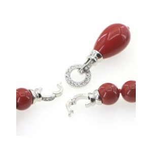 Collar con colgante de Coral rojo de concha de océano Natural para mujer, cadena de cuentas desmontable de 12mm, 45cm, regalo de Collar con colgante de Coral rojo de concha de océano Natural para mujer, cadena de cuentas desmontable de 12mm, 45cm, regalo de