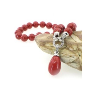Collar con colgante de Coral rojo de concha de océano Natural para mujer, cadena de cuentas desmontable de 12mm, 45cm, regalo de Collar con colgante de Coral rojo de concha de océano Natural para mujer, cadena de cuentas desmontable de 12mm, 45cm, regalo de