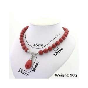 Collar con colgante de Coral rojo de concha de océano Natural para mujer, cadena de cuentas desmontable de 12mm, 45cm, regalo de Collar con colgante de Coral rojo de concha de océano Natural para mujer, cadena de cuentas desmontable de 12mm, 45cm, regalo de