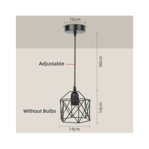 Lámpara colgante Led ajustable para techo, luminaria Industrial con jaula de Metal, iluminación para comedor de isla