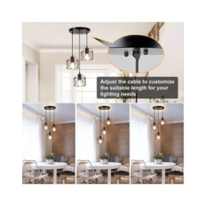 Lámpara colgante Led ajustable para techo, luminaria Industrial con jaula de Metal, iluminación para comedor de isla