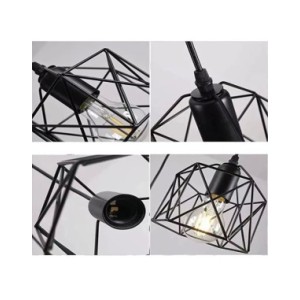 Lámpara colgante Led ajustable para techo, luminaria Industrial con jaula de Metal, iluminación para comedor de isla