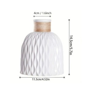 Jarrón de plástico ondulado para decoración del hogar, maceta de flores de estilo nórdico moderno, decoración de escritorio para