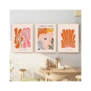 Arte de pared abstracto de Henri Matisse, póster de color de mercado de flores, pintura de lienzo botánico naranja, decoración n Arte de pared abstracto de Henri Matisse, póster de color de mercado de flores, pintura de lienzo botánico naranja, decoración n