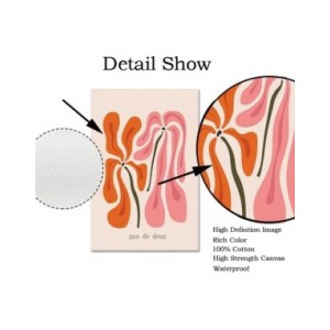 Arte de pared abstracto de Henri Matisse, póster de color de mercado de flores, pintura de lienzo botánico naranja, decoración n