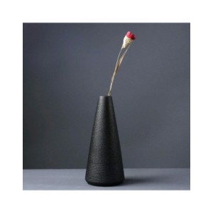 Florero pequeño de cerámica negra para decoración del hogar, artesanía, adorno de mesa, simplicidad, decoración de estilo japoné