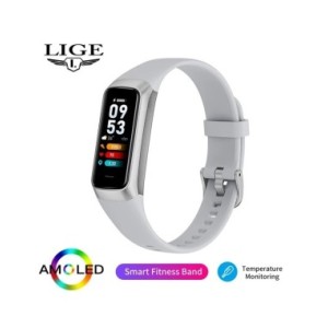 LIGE-reloj inteligente deportivo para hombre y mujer, accesorio de pulsera resistente al agua con Monitor de ritmo cardíaco y te LIGE-reloj inteligente deportivo para hombre y mujer, accesorio de pulsera resistente al agua con Monitor de ritmo cardíaco y te