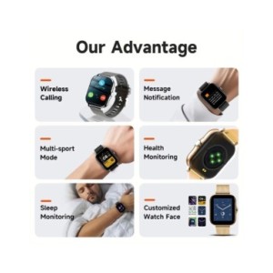 Reloj inteligente para hombre y mujer, pulsera con pantalla a Color de 2023 pulgadas, completamente táctil, esfera personalizada